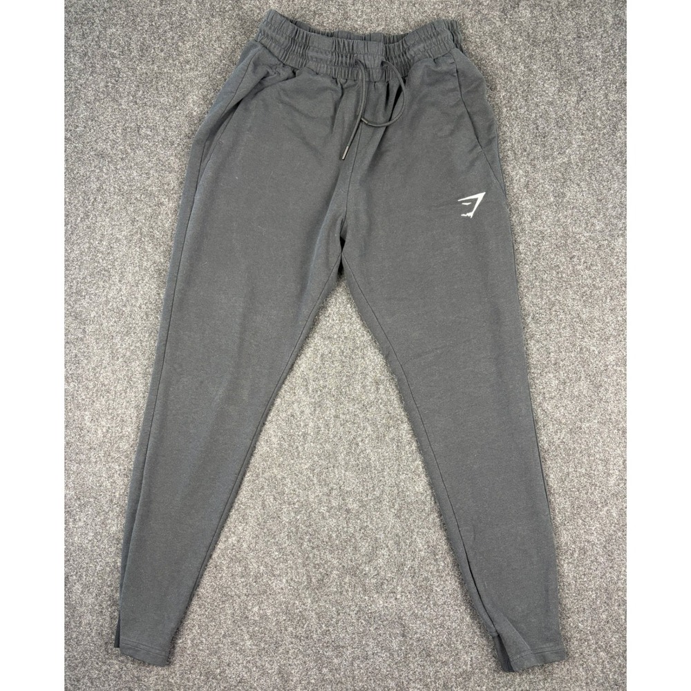 Gymshark Mens Medium Gray Tapered Joggers Drawstring Athletic Sweatpants